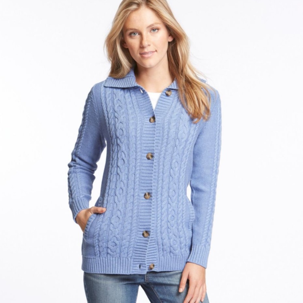 L.L. Bean Cable Knit Sweater - Picture 6 of 8
